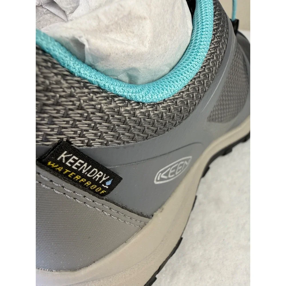 KEEN Wanduro Low WP Youth Hiking Shoes Steel Grey Ipanema Size 4 NWT Waterproof